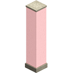 Pale Rose Stucco Column