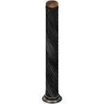 Elegant Garden Black & Gold Column