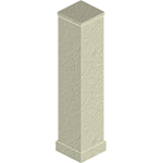 Light Yellow Stucco Column