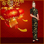 Gold Chinese Dress