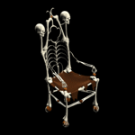 Dem Bones Shrunken Head Bone Throne